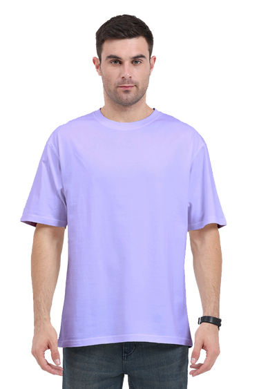 Oversized Lavender Canvas: Plain Unisex Tee